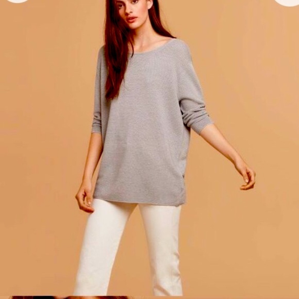 Aritzia Wilfred Blanchard Linen Blend 3/4 Sleeve Textured Sweater, Size XXS